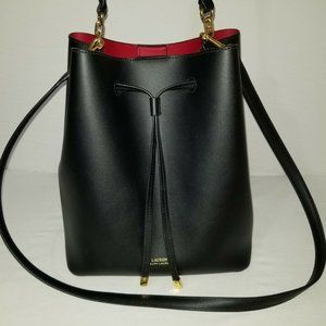 Ralph Lauren Dryden Debby Leather Crossbody Bucket